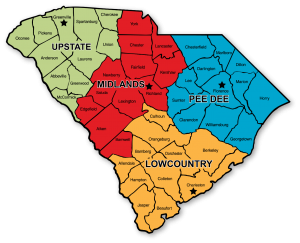 DHEC Regional Map | SCHEART